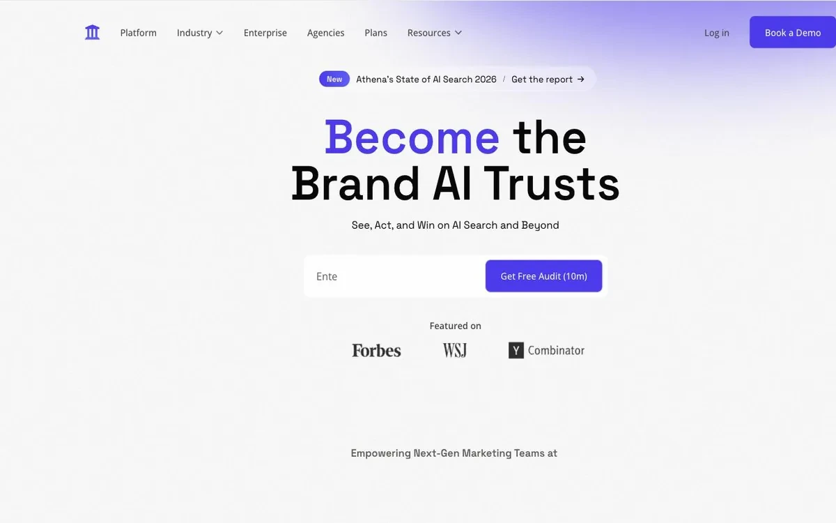 AthenaHQ homepage