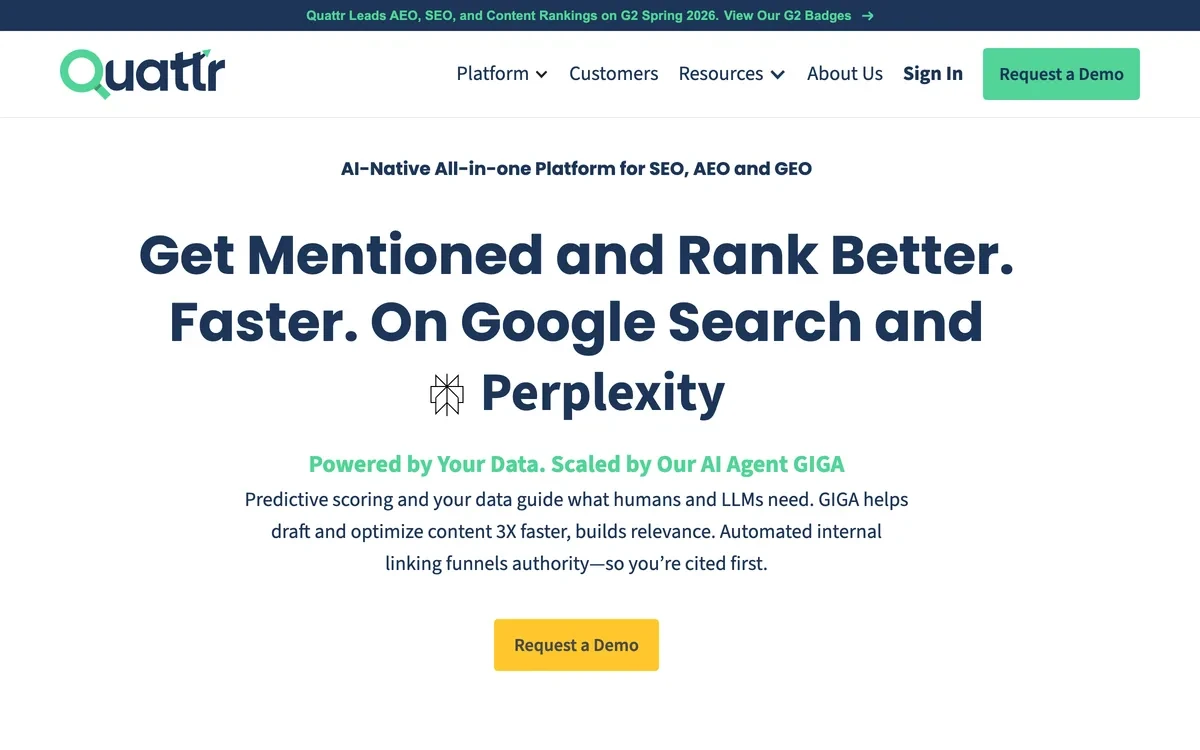 Quattr homepage
