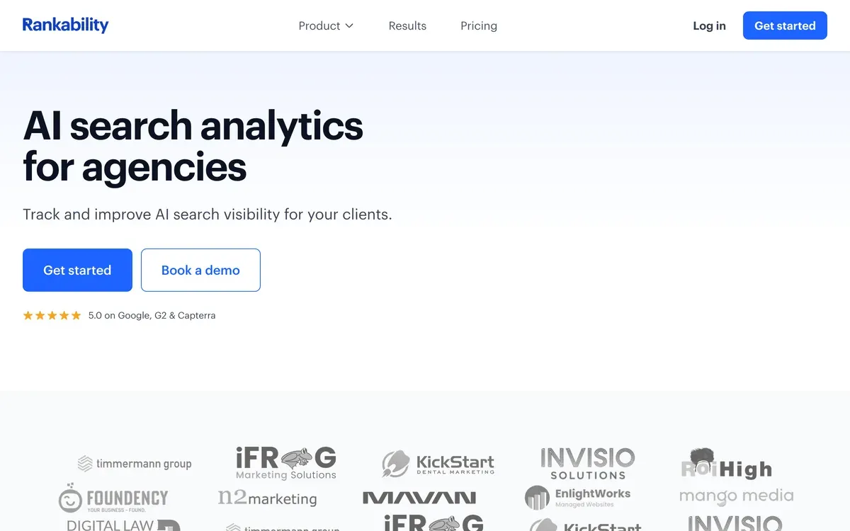 Rankability homepage