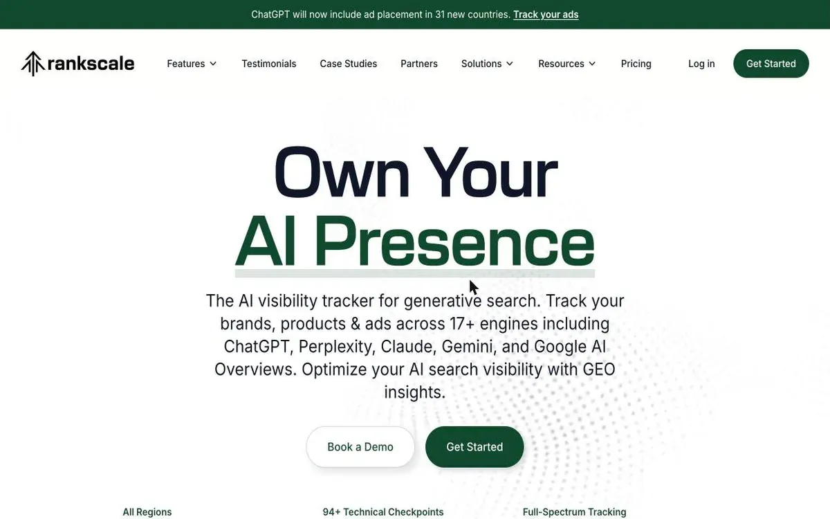 Rankscale homepage