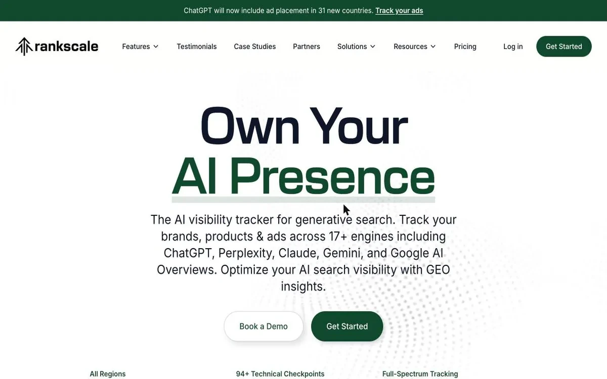 Rankscale homepage