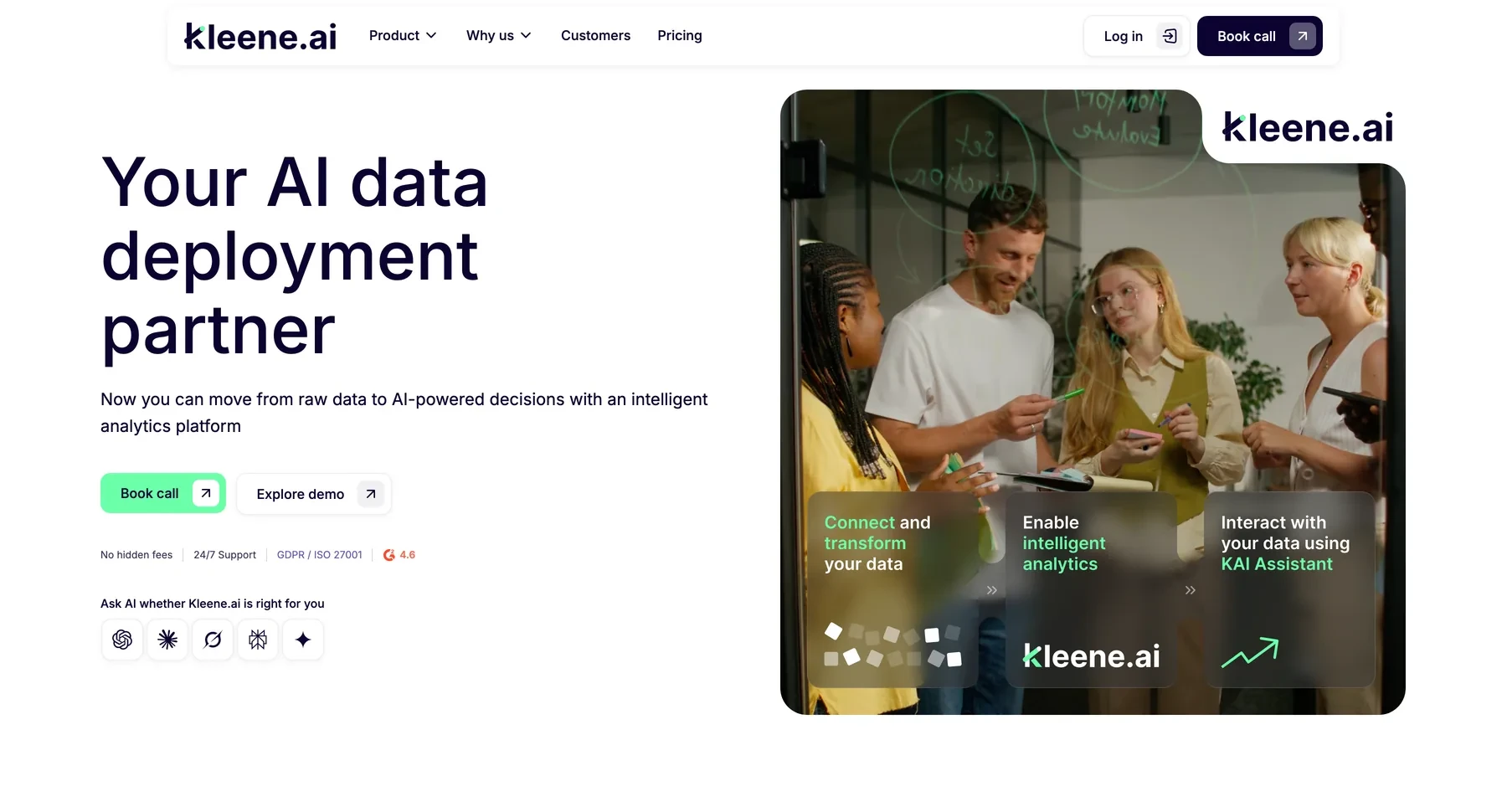 The Kleene.ai homepage