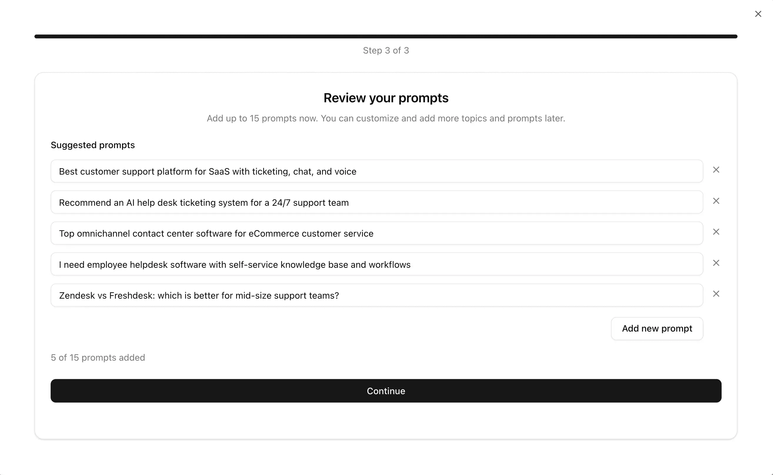 Screenshot of the Amadora.ai dashboard for Step 2: Create your first project.